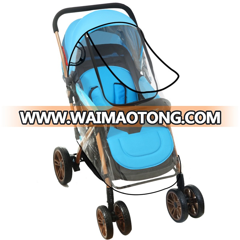 EVA foldable transparent double size stroller raincover