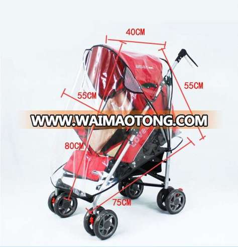 wholesale adjustable baby stroller raincover for protect baby with bag